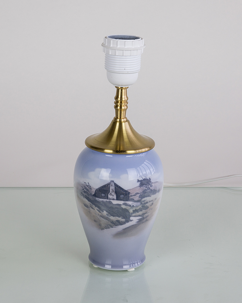 Montering til bordlampe - Færdig standard lampemontering med messing dæksel