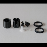 E27 fatning med omløbsringe og afbryder (Ø40mm), sort