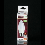 E27 LED candle bulb for E27 (large socket) 5.5W 470Lm (equivalent to 40 watts) Warm White light 2700K