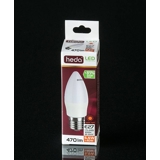 E27 LED candle bulb for E27 (large socket) 5.5W 470Lm (equivalent to 40 watts) Warm White light 2700K