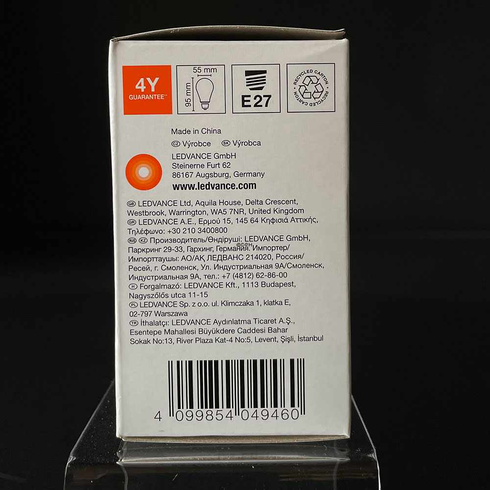 LED pære E27 4 W 470 lm (svarer til 40 watt) - warm hvid - 2700 K