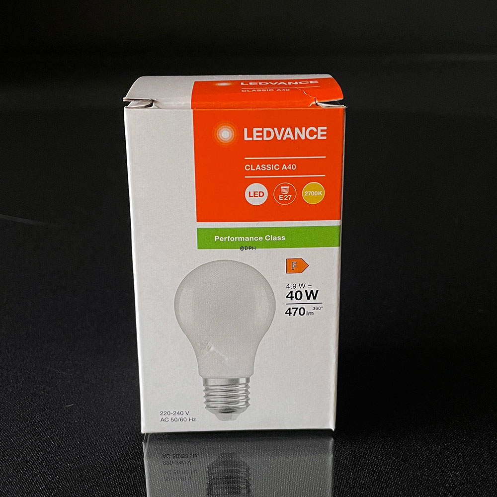 LED pære E27 4 W 470 lm (svarer til 40 watt) - warm hvid - 2700 K