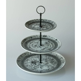 Fittings for cake stand, black finish, rund hank, 2-3 layer