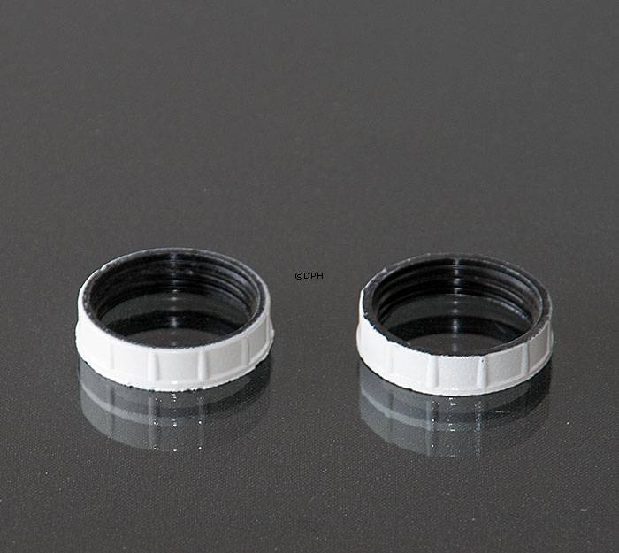 Omløbsringe til E14 fatning, hvide, 2 stk.