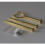 Fittings for cake stand, golden, Heart Handle, 2-3 layer