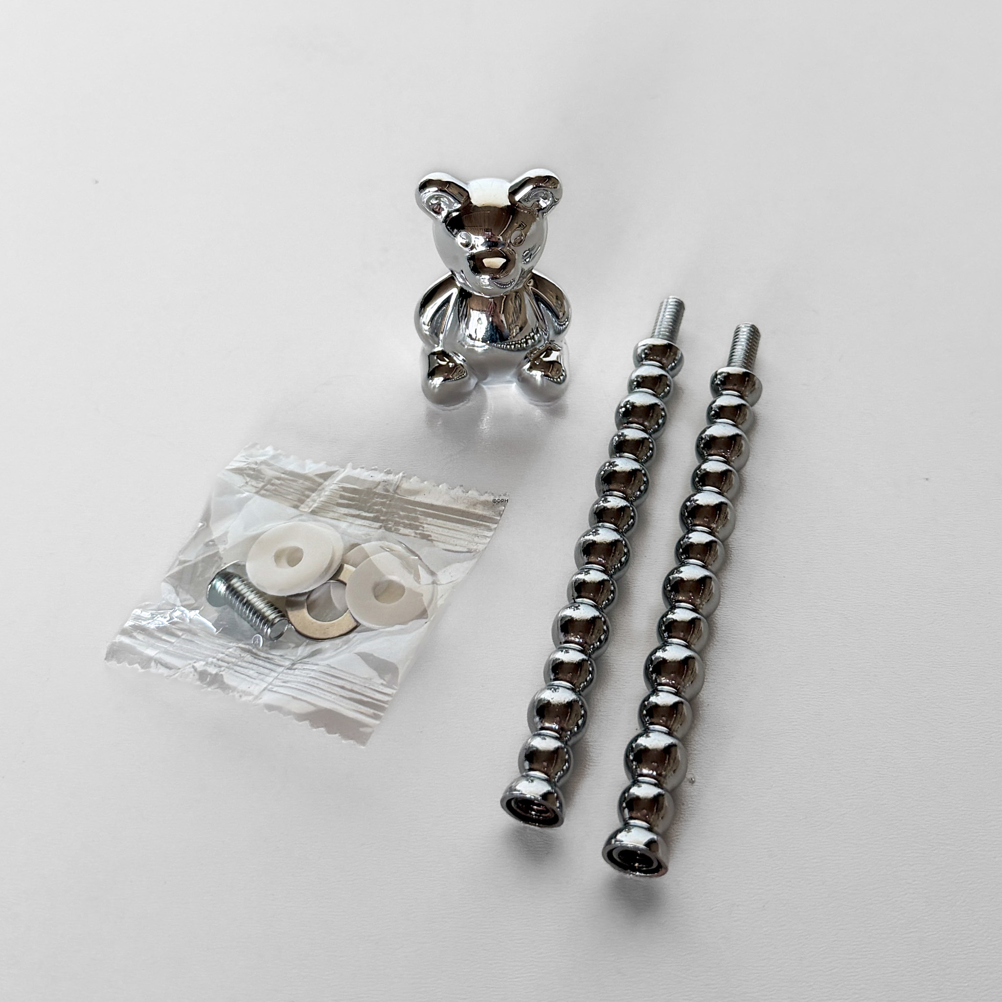 Fittings til kageopsats, sølv finish, Bjørn hank, 2-3 lag