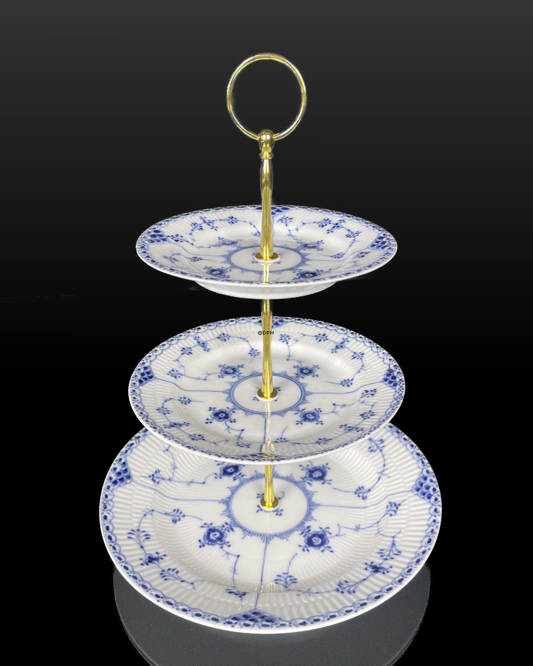 Royal Copenhagen Musselmalet halvblonde 3-lags oosats 3-lags