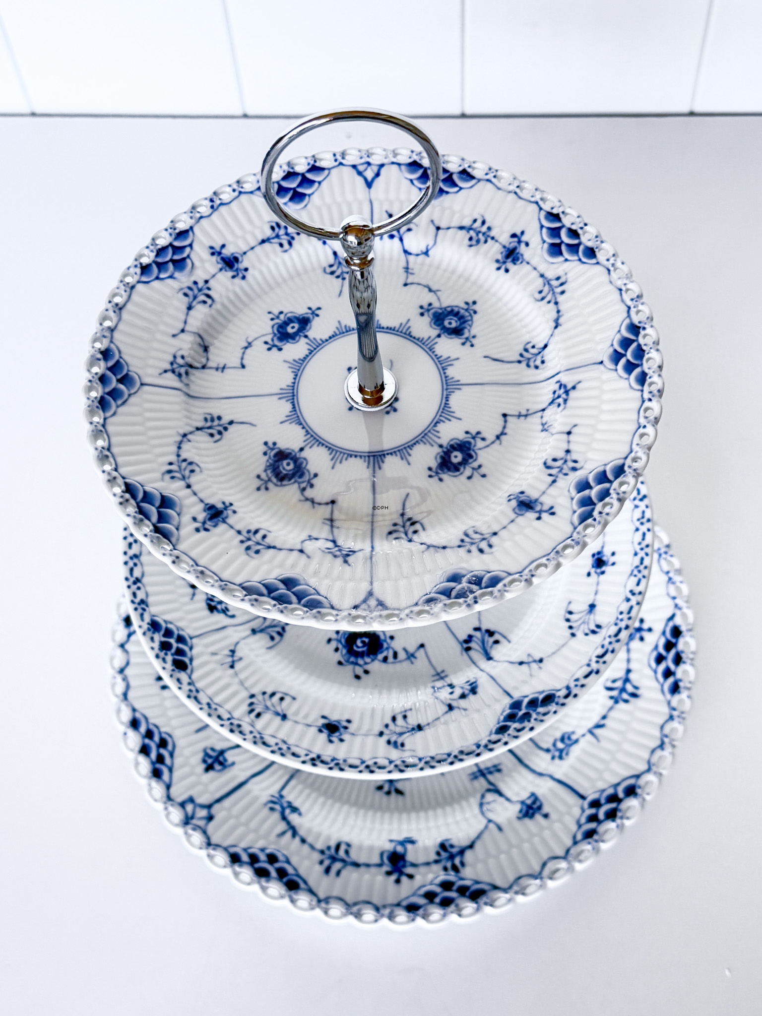 Royal Copenhagen Musselmalet Helblonde/halvblondet 3-lags opsats