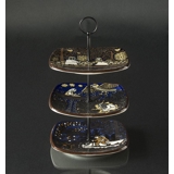 Komplet kageopsats, bestående af Arabia platter, fittings, mv.