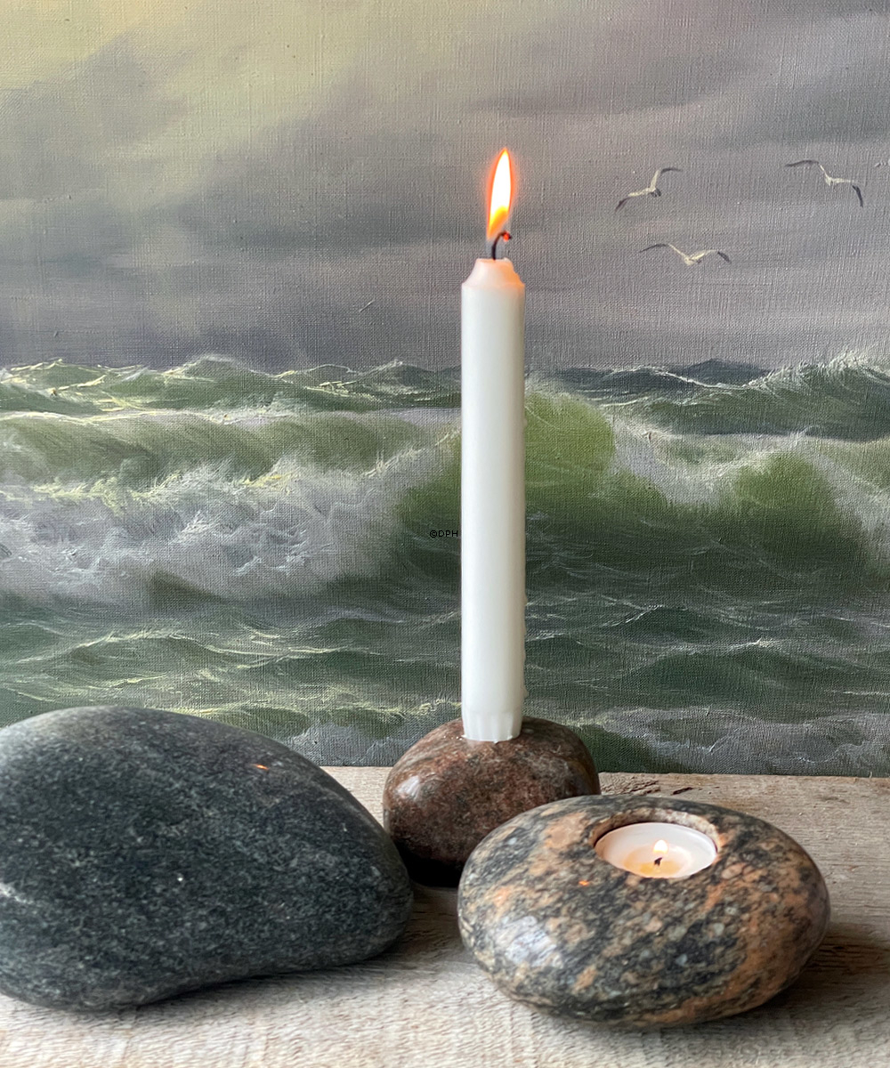 Fyrfadsten - Flerfarvede - assorteret