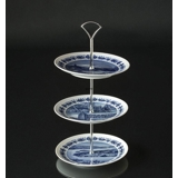 Komplet kageopsats, bestående af bl.a. Seltmann platter, fittings, mv.