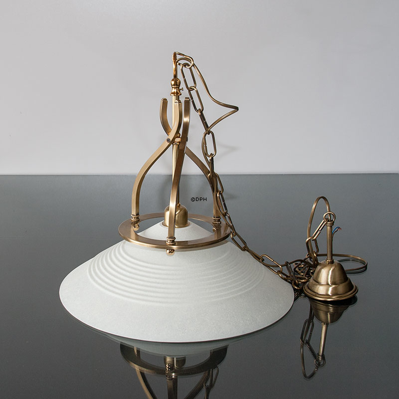 Milan pendel i børstet messing, ø42cm