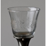 Glass for candlesticks, with pane decoration