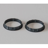 Socket rings for E27 socket, black, 2 pcs.