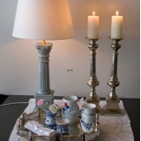 Krom lysestage, empire 53cm