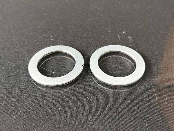 Metal recesringe, 2 stk., passer til 34mm fatning med reces