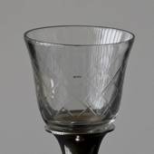 Topglas (indsats til fyrfadslys) til lysestager, med rude dekoration, lille