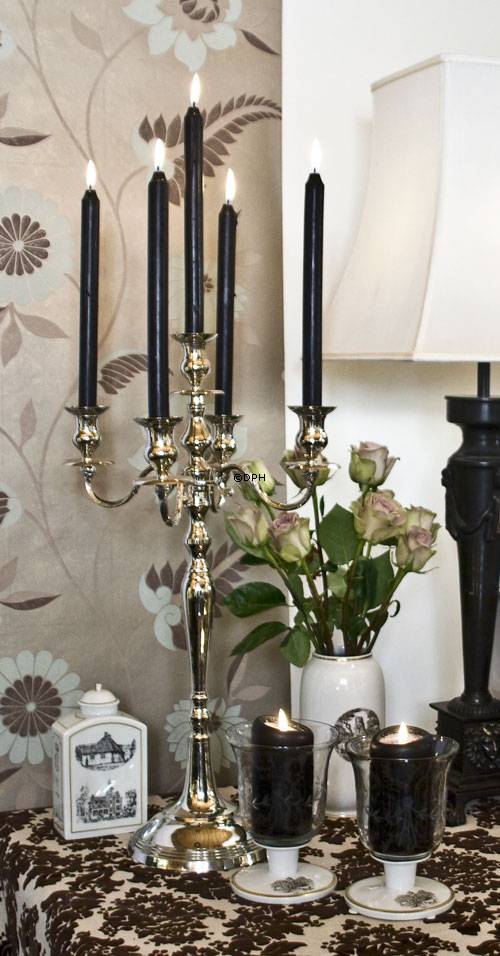 Krom 5-armet Lysestage 60 cm