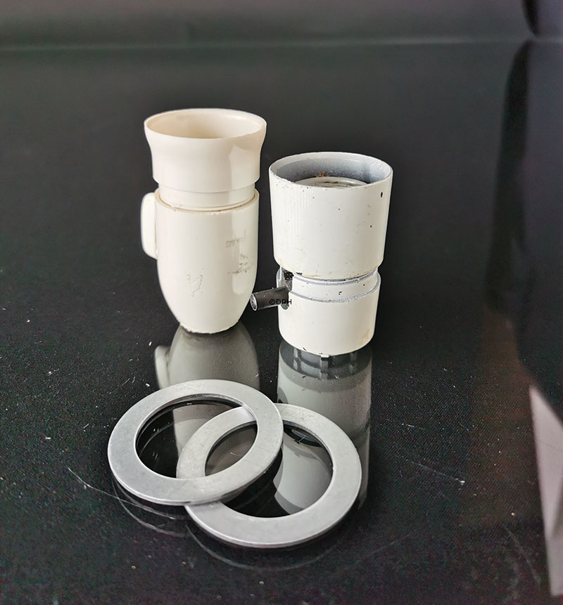 Metal recesringe, 2 stk., passer til 34mm fatning med reces