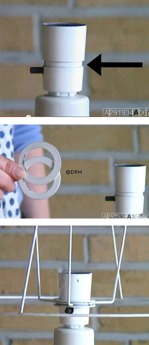 Metal recesringe, 2 stk., passer til 34mm fatning med reces