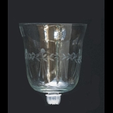 Top glass for candlesticks with decorations, large