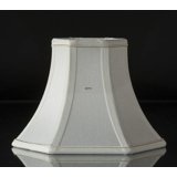 Hexagonal lampshade height 18 cm, white silk