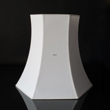 Hexagonal lampshade height 49 cm, off white chintz material