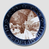 Kirke ved vintertid Aluminia Plaquette, Glædelig Jul