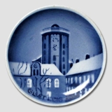 The Round Tower in Copenhgen Aluminia Plaquette, Merry Christmas
