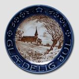 Kirke ved vintertid Aluminia Plaquette, Glædelig Jul