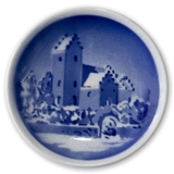 Kirke i sne Aluminia plaquette