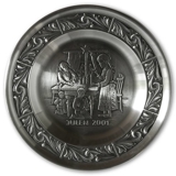 2001 Astri Holthe Norwegian Pewter Christmas plate, Advent