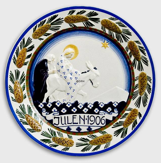 1906 Juleplatte Aluminia Stor