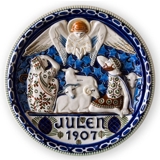 1907 Christmas plate Aluminia Large