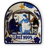 1908 Christmas plate Aluminia Large