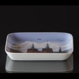 Square dish with Roskilde cathedral, Bing & Grondahl no. 1300-6606
