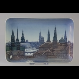 Dish with The Beautiful Towers of Copenhagen, Bing & Grondahl no. 328 or 1301-6556