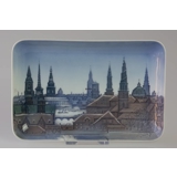 Dish with The Beautiful Towers of Copenhagen, Bing & Grondahl no. 328 or 1301-6556