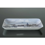 Dish with view of Aarhus harbour, Bing & Grondahl no. 329 or 1301-6589