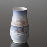 Relief vase with Fishing Boat, Bing & Grondahl No. 1302-6211