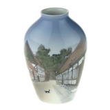 Vase with The Old Town in Aarhus, Bing & Grondahl No. 1302-6238