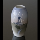 Vase with old Dutch windmill, Bing & Grondahl No. 1302-6251