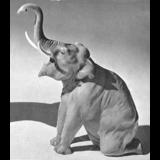 Knælende elefant, Bing & Grøndahl figur nr. 1502