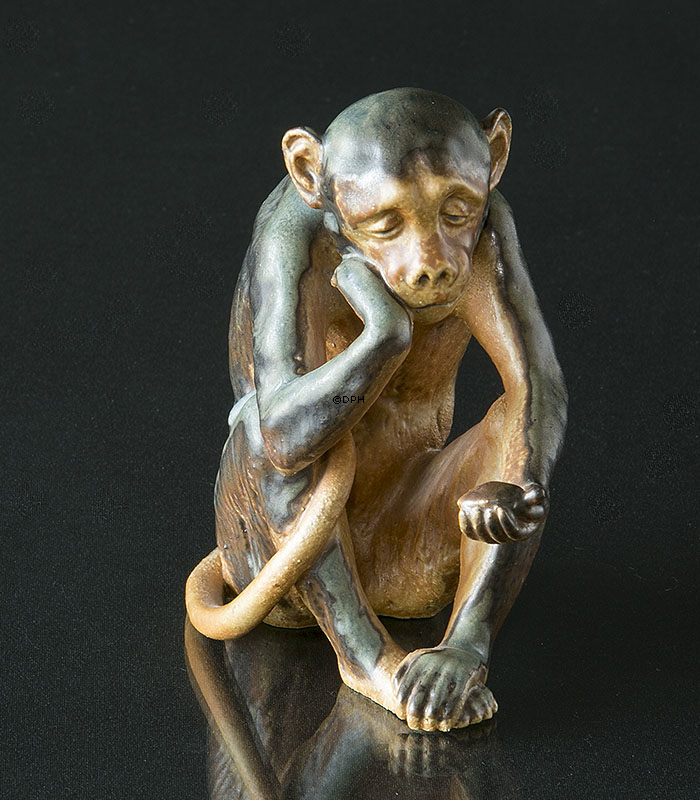 Abe med skildpadde, Bing & Grøndahl stentøjsfigur nr. 1510