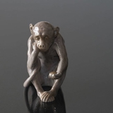 Kleiner Affe mit Schildkröte, der Philosoph, Bing & Gröndahl Figur Nr. 1510