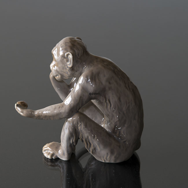 Lille abe med skildpadde, Filosoffen, Bing & Grøndahl figur nr. 1510