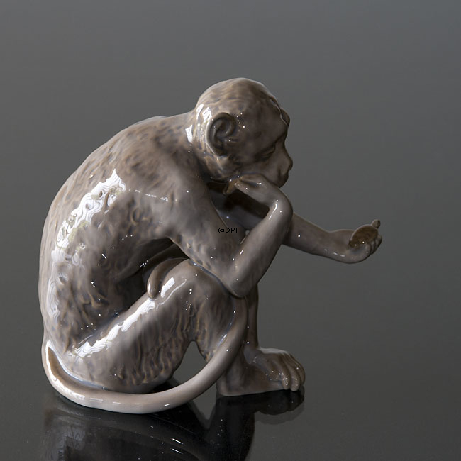 Lille abe med skildpadde, Filosoffen, Bing & Grøndahl figur nr. 1510