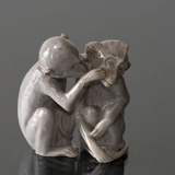 Kleine Gruppe von Affen, Bing & Gröndahl Figur Nr. 1524