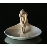 Meditation, bowl with girl meditating, Bing & Grondahl no. 1532