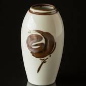 Vase med brun dekoration, Bing & Grøndahl nr. 158-5251